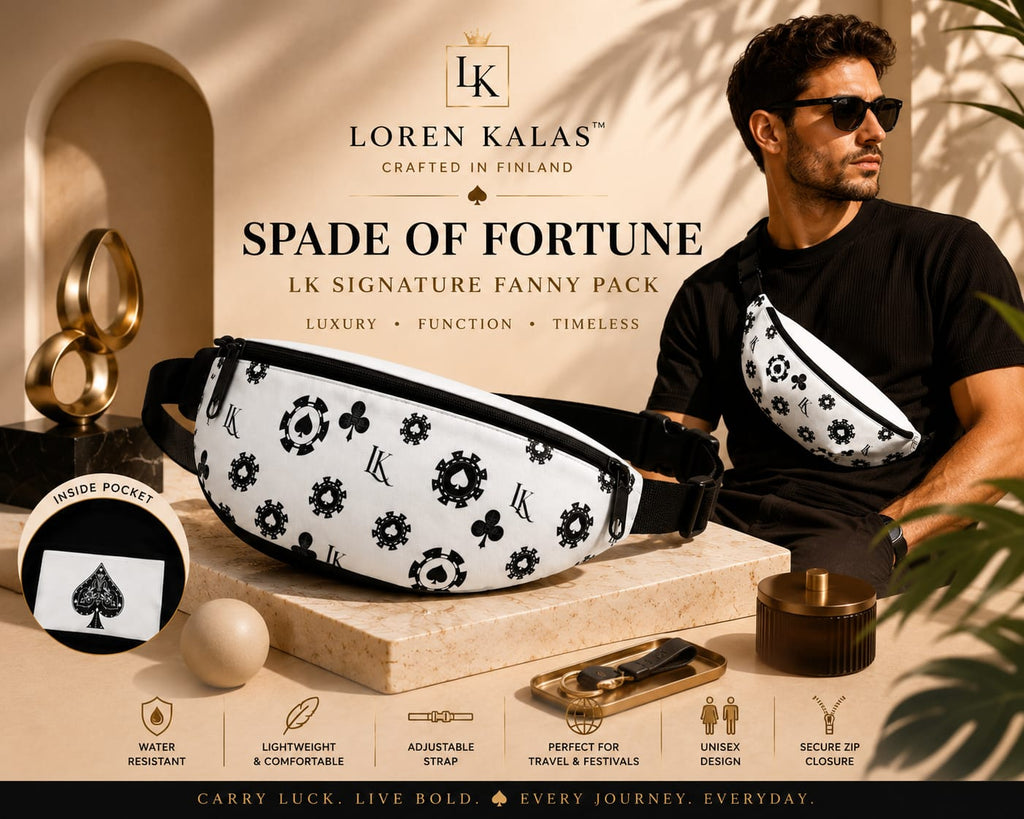 Fanny Pack by Loren Kalas™ Casino Noir Belt Bag