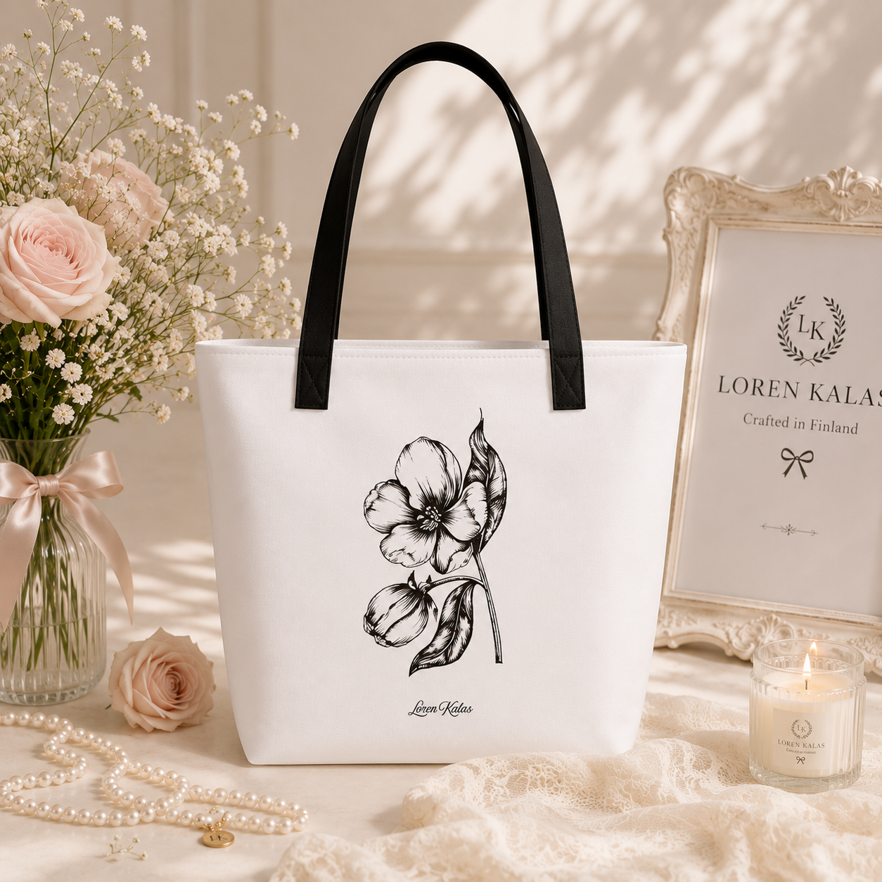 Loren Kalas™ Timeless Wildflower Large Tote Bag