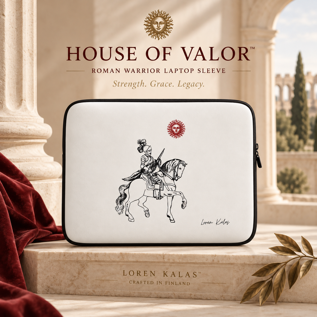 HOUSE OF VALOR™ | Roman Warrior Laptop Sleeve Strength. Grace. Legacy. Loren Kalas
