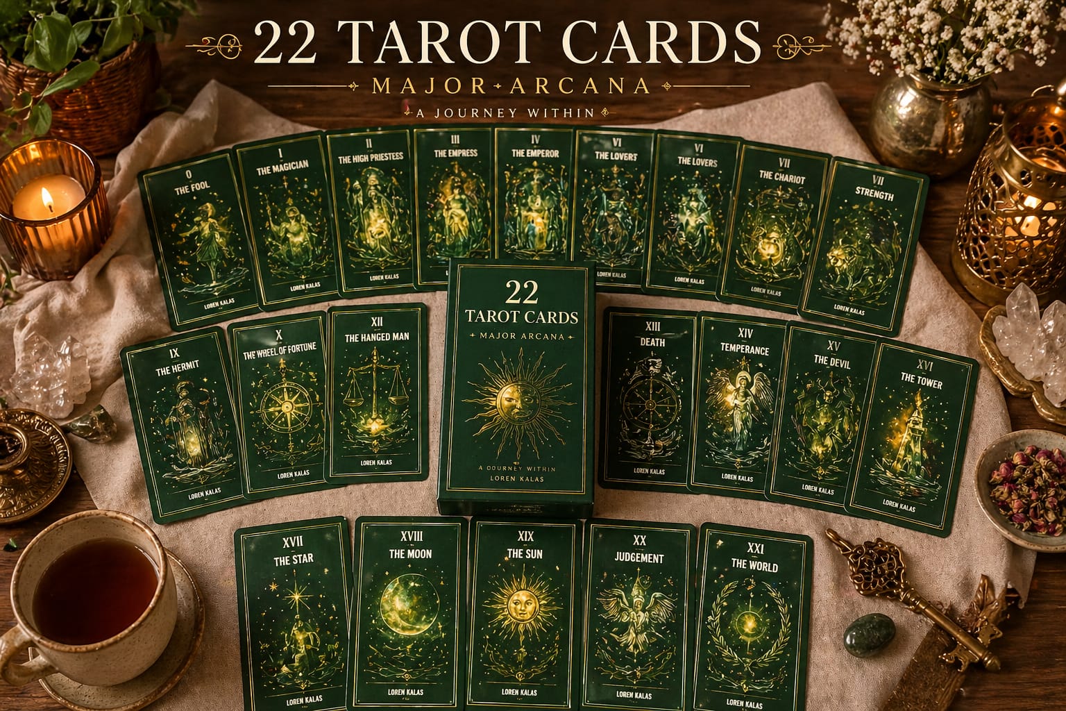The 22 Silent Gates A Luxury Intuitive Tarot by Loren Kalas