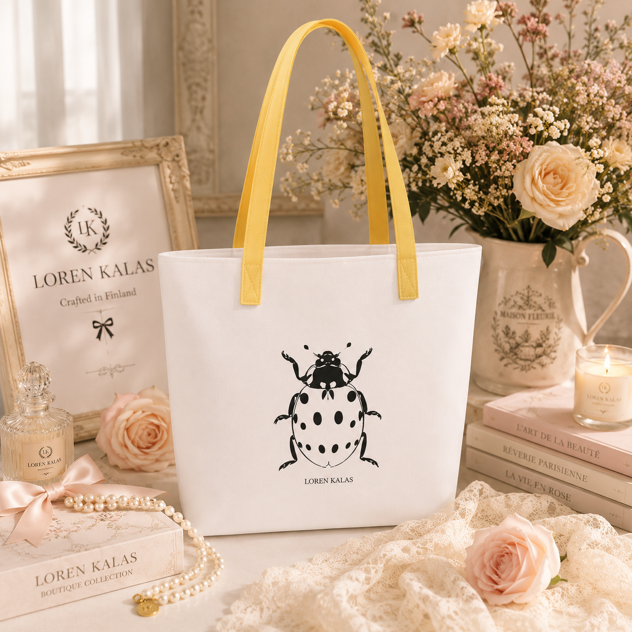 Loren Kalas™ Scarab Noir Signature Large Tote