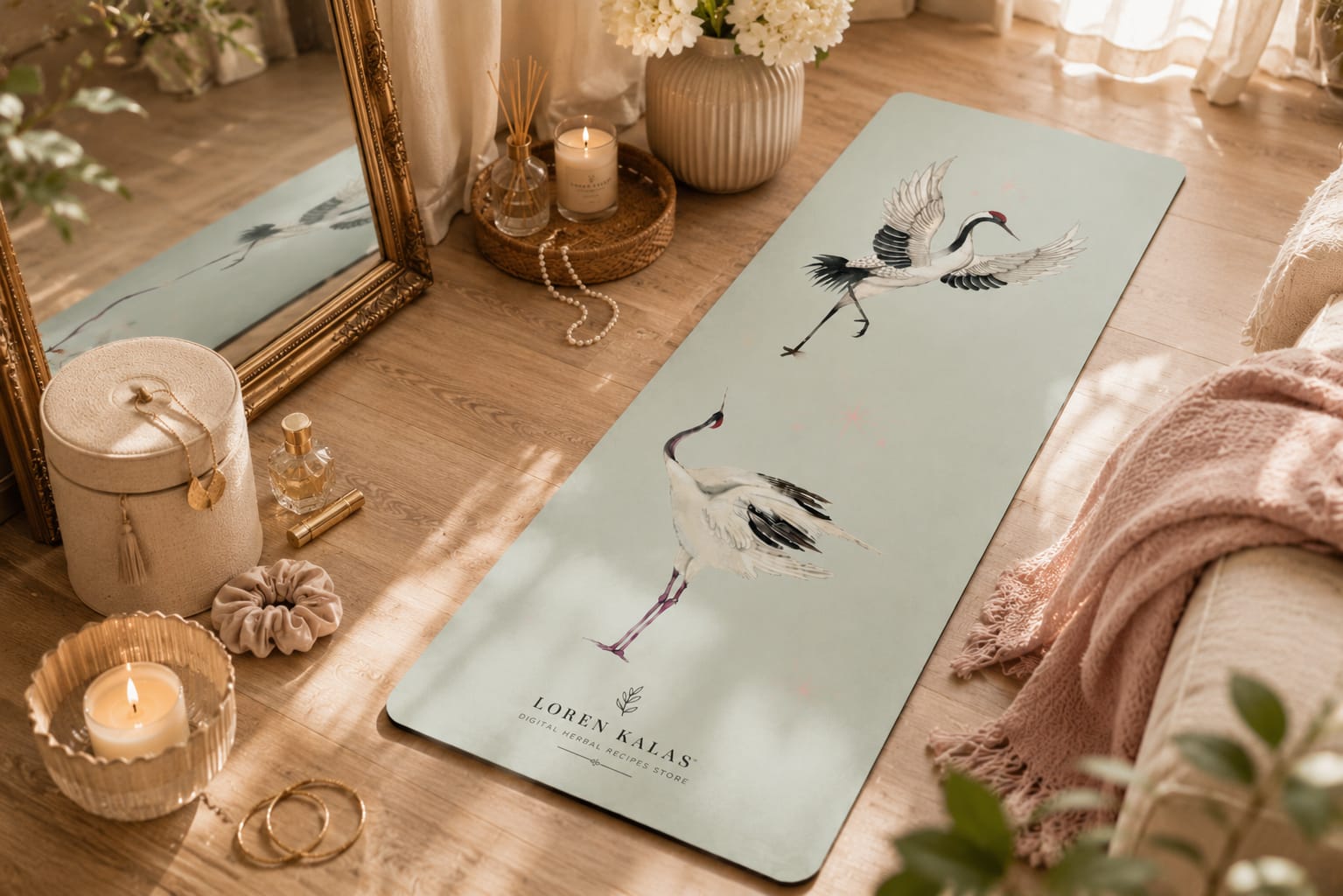 Loren Kalas™ | Grue Royale™ Botanical Yoga Mat